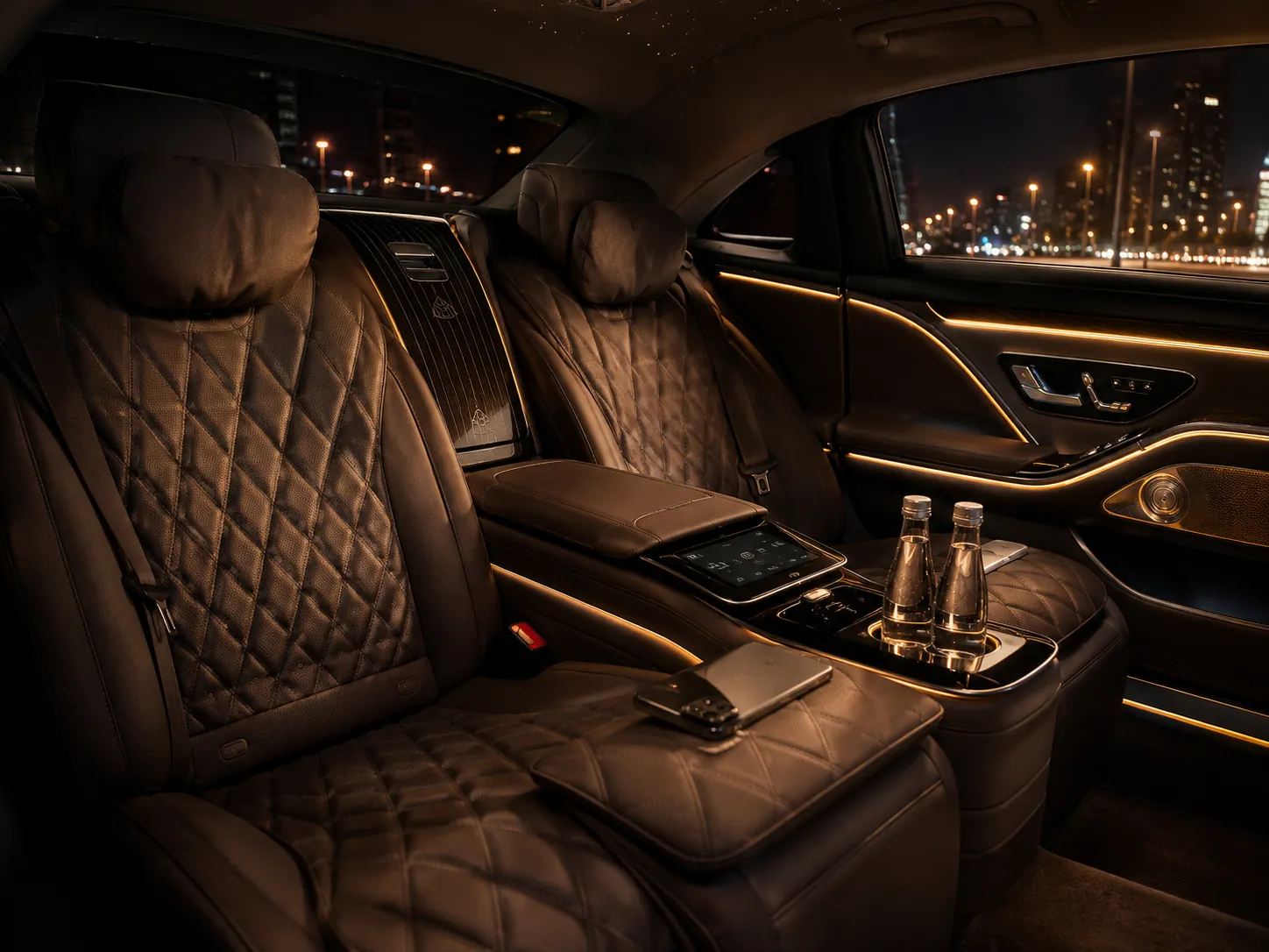 Luxury car cabin