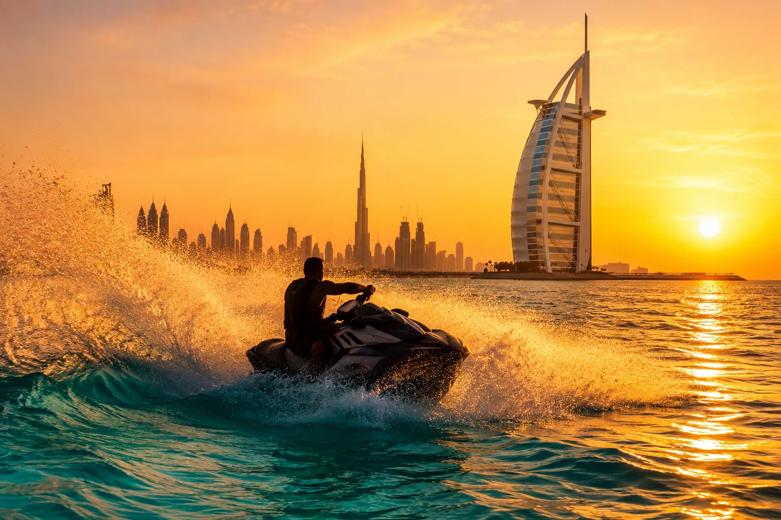 Jet ski off the Dubai coast